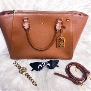 Ralph Lauren Lauren Leather Satchel